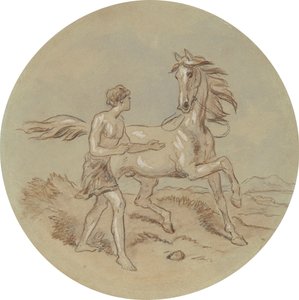 Un des dix-huit dessins pour une série de planches illustrant Vénus et Adonis - Hablot Knight Browne