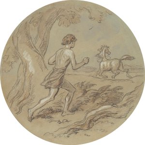 Un des dix-huit dessins pour une série de planches illustrant Vénus et Adonis