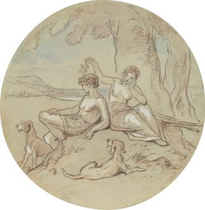 Un des dix-huit dessins pour une série de planches illustrant Vénus et Adonis