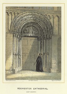 Cathédrale de Rochester, porte ouest - Hablot Knight Browne