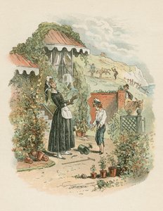 Scène de David Copperfield par Charles Dickens, 1849-1850 - Hablot Knight Browne