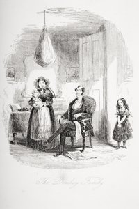 La famille Dombey, illustration de Dombey et Fils par Charles Dickens (1812-70) publiée pour la première fois en 1848
