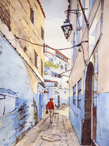 Un visiteur, Chefchaouen, Maroc, vers 2024 - Hadley Rampton
