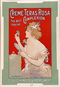 Affiche publicitaire pour la crème de beauté 