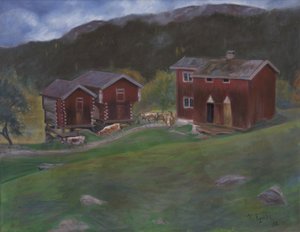 Cour de ferme à Åse en Telemark, Norvège