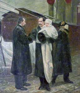 Le roi Haakon sur la terre norvégienne en 1905 - Halfdan Frithjof Strom