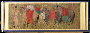 Un palefrenier avec des chevaux - Han Gan