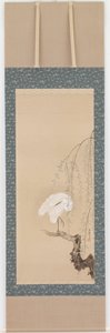 Héron et saule, période Edo, fin 17ème-début 18ème siècle - Hanabusa Itcho