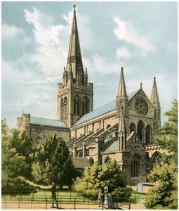 Cathédrale de Chichester, Sussex, vers 1870