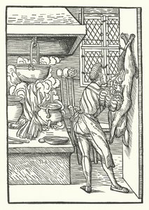 Un Cuisinier Découpant un Lièvre - Hans (after) Burgkmair