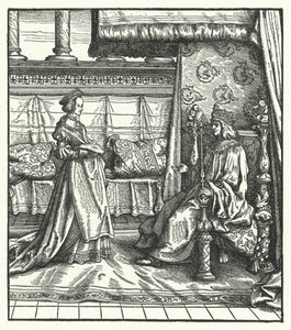Charles le Téméraire, duc de Bourgogne, avec sa fille Marie, qui épousa plus tard le futur empereur romain germanique Maximilien Ier en 1477 - Hans (after) Burgkmair