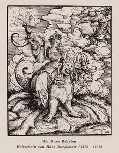 La Grande Prostituée de Babylone (gravure sur bois)