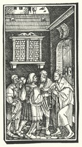 Gravure de De Remediis Utriusque Fortunae (Remèdes pour la Fortune Bonne et Mauvaise) de Pétrarque - Hans (after) Burgkmair