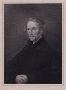 Philipp Melanchthon, réformateur protestant allemand et collaborateur de Martin Luther (gravure)