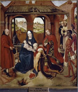 Adoration des Mages (panneau central du Polyptyque de Loo) - Hans (attr.to) Memling