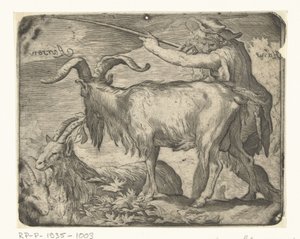 Garçon avec chèvres - Hans Aarsen (signed by artist)