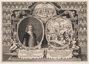 Niels Windet à Grundet et une représentation du Christ sur la croix