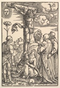 Christ en croix avec la Vierge et les saints Longin, Marie-Madeleine et Jean