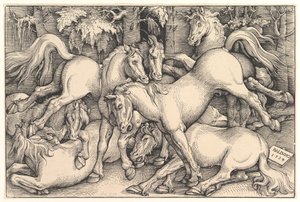Groupe de sept chevaux - Hans Baldung