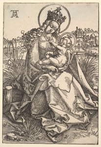 La Vierge sur la berge herbeuse - Hans Baldung