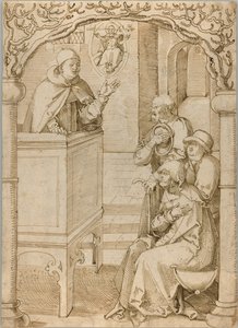 Un moine qui prêche - Hans Baldung Grien