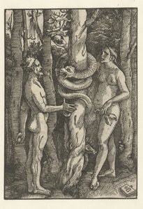 Adam et Ève avec le serpent - Hans Baldung Grien