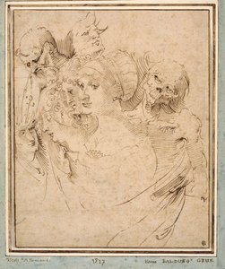 La mort représentée avec sept têtes - Hans Baldung Grien