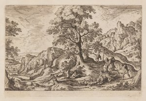 Planche 11, tirée de Paysages avec scènes de l