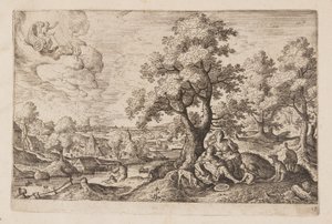 Planche 12, tirée de Paysages avec scènes de l