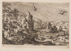 Planche 18, tirée de Paysages avec scènes de l