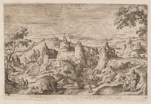 Planche 4, tirée de Paysages avec scènes de l