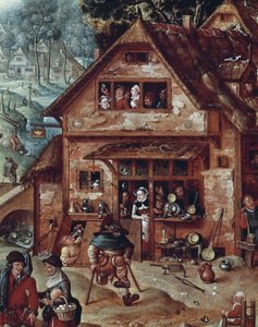 Taverne, (détail) - Hans Bol