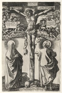 Christ en croix entre la Vierge et Saint Jean, 1542 - Hans Brosamer
