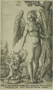 Cupidon apportant un rayon de miel à Vénus