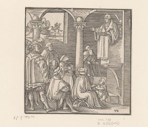 Martin Luther prêchant dans une église