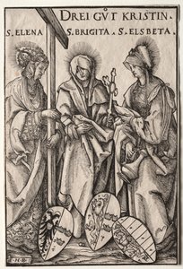 Les trois héroïnes chrétiennes : Saintes Hélène, Brigitte et Élisabeth - Hans Burgkmair