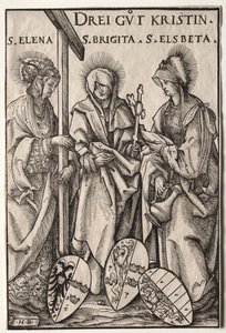 Les trois héroïnes chrétiennes : Saintes Hélène, Brigitte et Élisabeth - Hans Burgkmair