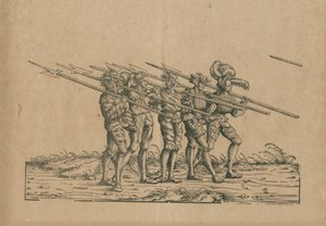 Escrimeur avec hallebardes - Hans Burgkmair der Ältere