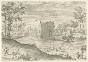 Vue du château Coensborg à Laken - Hans Collaert (I)