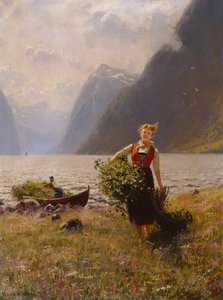 Laitière et feuille de chêne - Hans Dahl