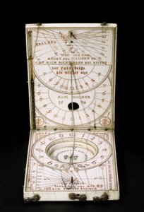Cadran solaire à boussole de tablette, Nuremberg, 1574 - Hans Ducher