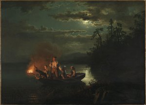 Pêche à la lance sur le lac Kroderen