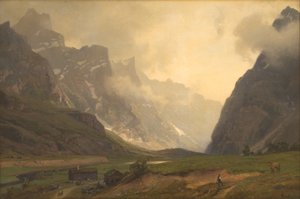 Les pics Troll à Romsdalen : Le pied de Romsdalshorn à droite