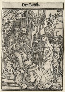 La Danse de la Mort : Le Pape - Hans Holbein
