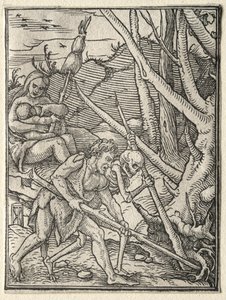 La Danse de la Mort: Adam labourant la terre - Hans Holbein