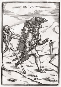 La mort vient au colporteur, gravé par Georg Scharffenberg, de 
