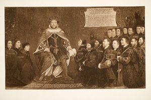 Henri VIII accordant une charte aux barbiers-chirurgiens - Hans Holbein der Jüngere