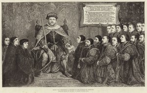 Le roi Henri VIII présentant une charte au Collège des chirurgiens - Hans Holbein der Jüngere