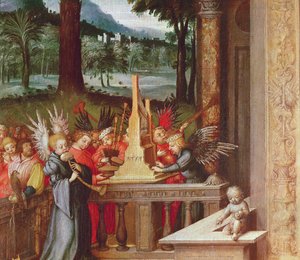 Vierge, Enfant et Saints (détail)