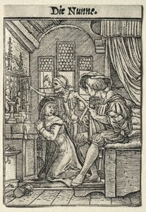 Danse de la mort : La Nonne - Hans Holbein the Younger